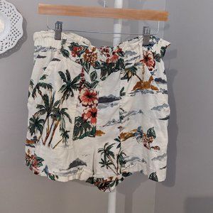 Beachy print shorts